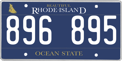 RI license plate 896895