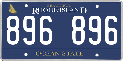 RI license plate 896896