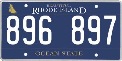 RI license plate 896897