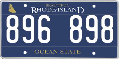 RI license plate 896898