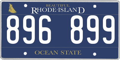 RI license plate 896899