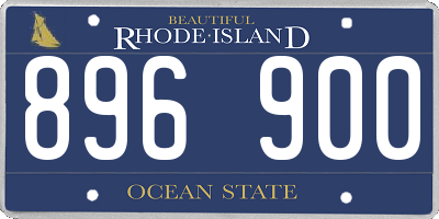 RI license plate 896900