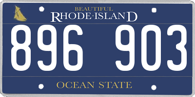 RI license plate 896903