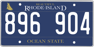 RI license plate 896904