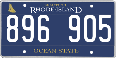 RI license plate 896905