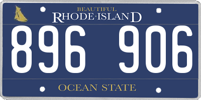 RI license plate 896906