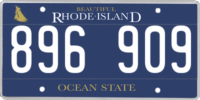 RI license plate 896909