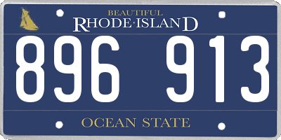 RI license plate 896913