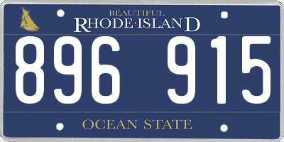 RI license plate 896915