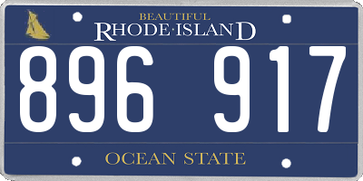 RI license plate 896917