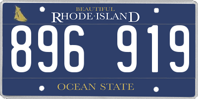 RI license plate 896919