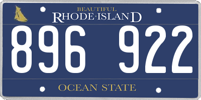 RI license plate 896922