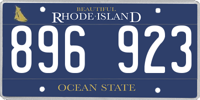 RI license plate 896923