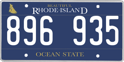 RI license plate 896935