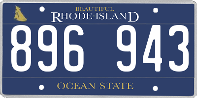 RI license plate 896943