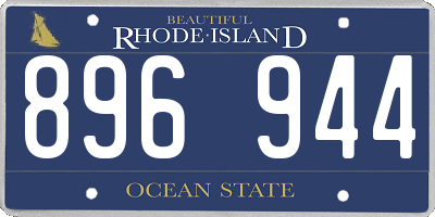 RI license plate 896944