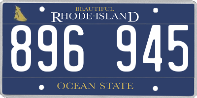 RI license plate 896945