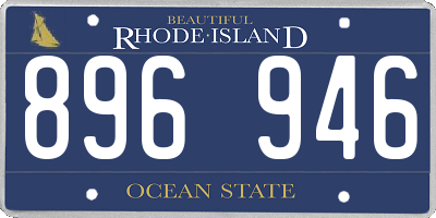 RI license plate 896946