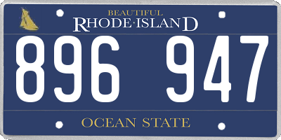 RI license plate 896947
