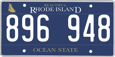 RI license plate 896948