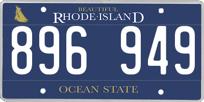 RI license plate 896949