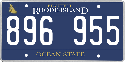 RI license plate 896955