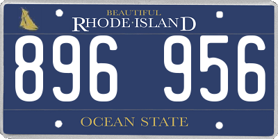 RI license plate 896956