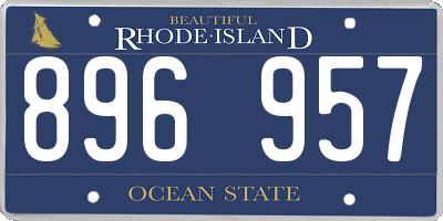 RI license plate 896957