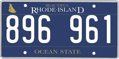 RI license plate 896961