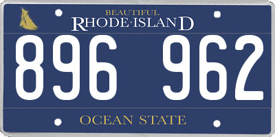 RI license plate 896962