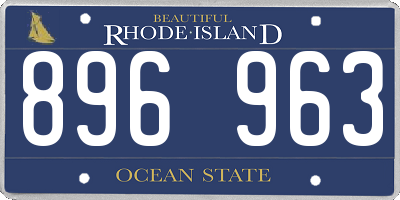 RI license plate 896963