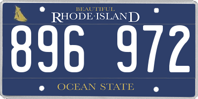 RI license plate 896972