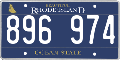 RI license plate 896974