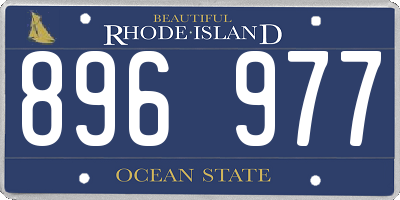RI license plate 896977