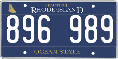 RI license plate 896989