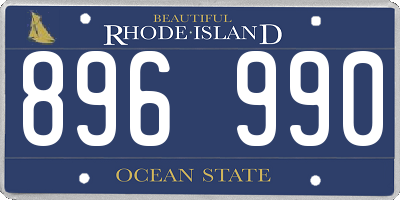 RI license plate 896990