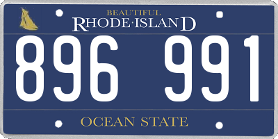 RI license plate 896991