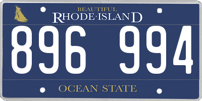 RI license plate 896994