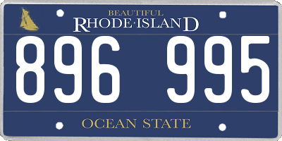 RI license plate 896995