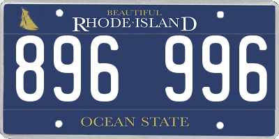 RI license plate 896996