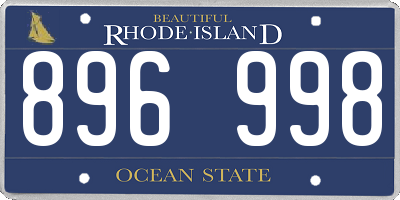 RI license plate 896998