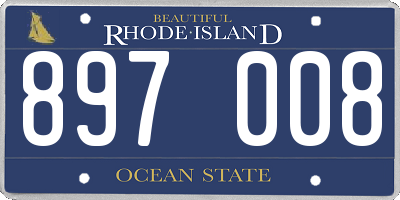 RI license plate 897008