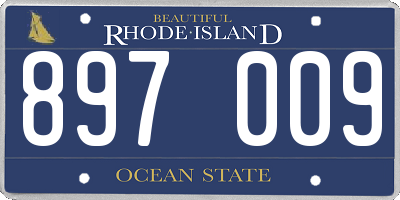 RI license plate 897009
