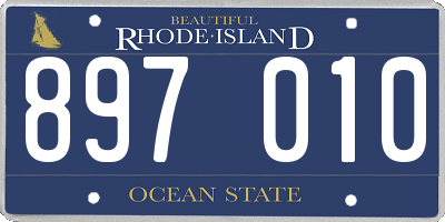 RI license plate 897010