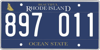 RI license plate 897011