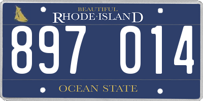 RI license plate 897014