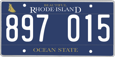 RI license plate 897015