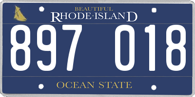 RI license plate 897018
