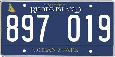 RI license plate 897019