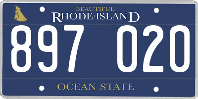 RI license plate 897020